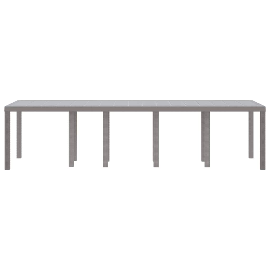 vidaXL Garden Table Light Grey 300 x 100 x 73 cm Poly Rattan 4