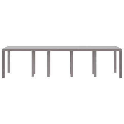 vidaXL Garden Table Light Grey 300 x 100 x 73 cm Poly Rattan 4