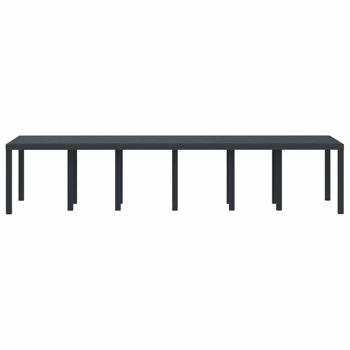 vidaXL Garden Table Anthracite 350 x 100 x 74 cm Poly Rattan 4