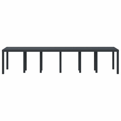 vidaXL Garden Table Anthracite 350 x 100 x 74 cm Poly Rattan 4