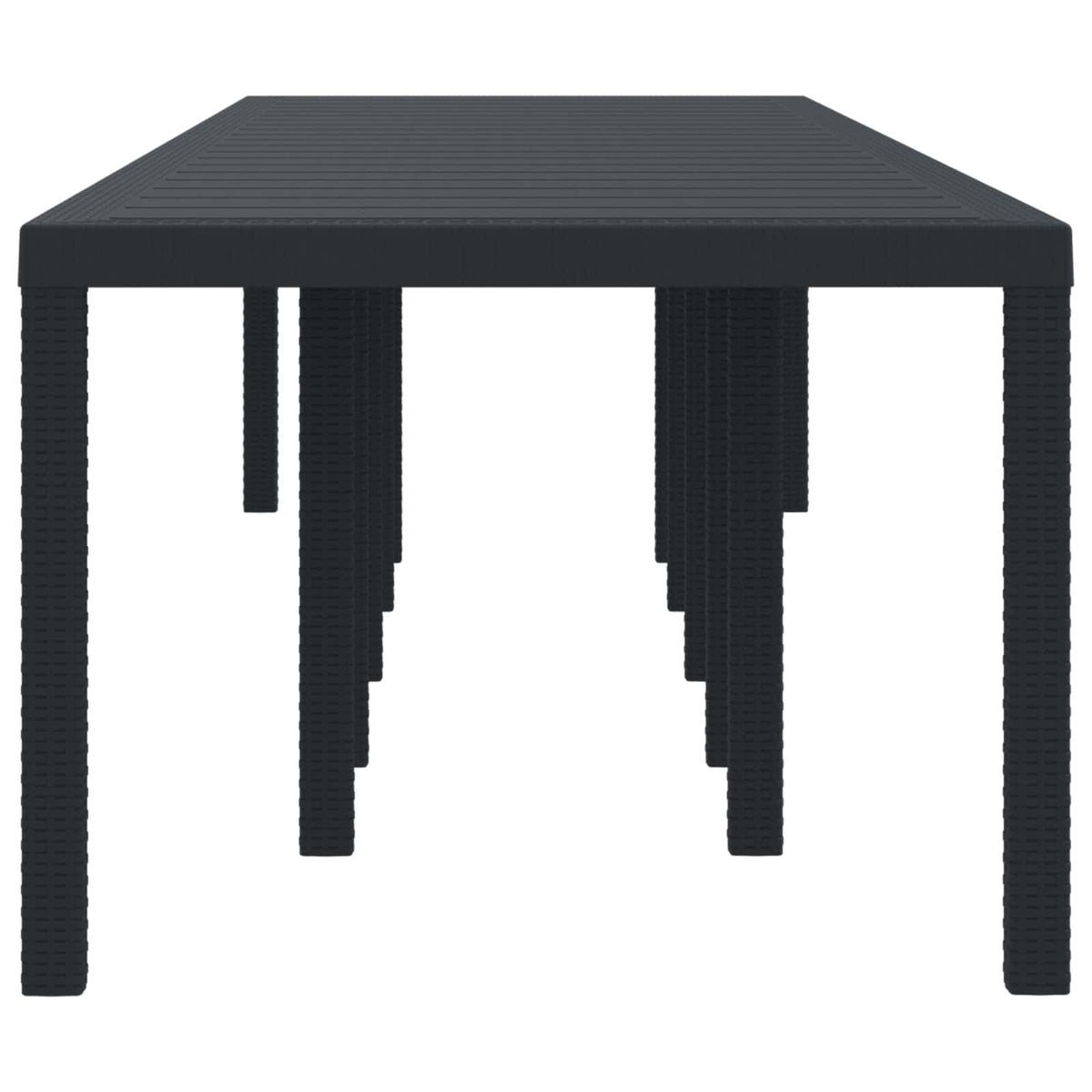 vidaXL Garden Table Anthracite 350 x 100 x 74 cm Poly Rattan 5