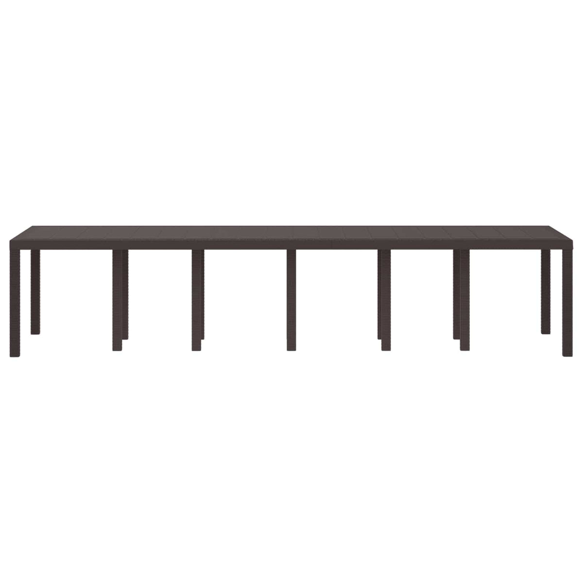 Garden Table 250 x 100 x 73 cm Poly Rattan Brown 3.5 m (2 +1.5 m)