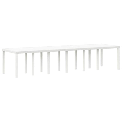 vidaXL Garden Table White 350 x 100 x 74 cm Poly Rattan 6
