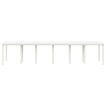 vidaXL Garden Table White 350 x 100 x 74 cm Poly Rattan 4