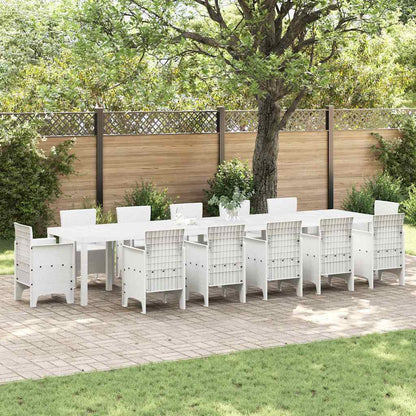 vidaXL Garden Table 250 x 100 x 73 cm Poly Rattan White