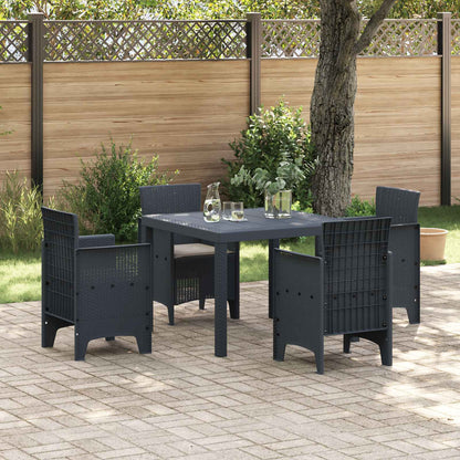 vidaXL Garden Dining Set 5 pcs Anthracite Polypropylene 1