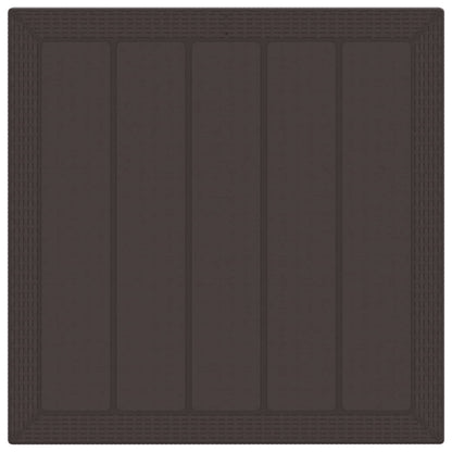 vidaXL Garden Dining Set 5 pcs Brown Polypropylene 2
