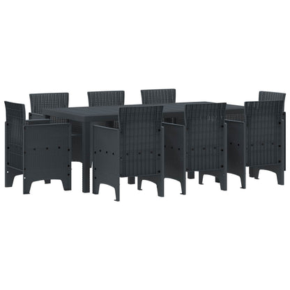 vidaXL Garden Dining Set 9 pcs Polypropylene