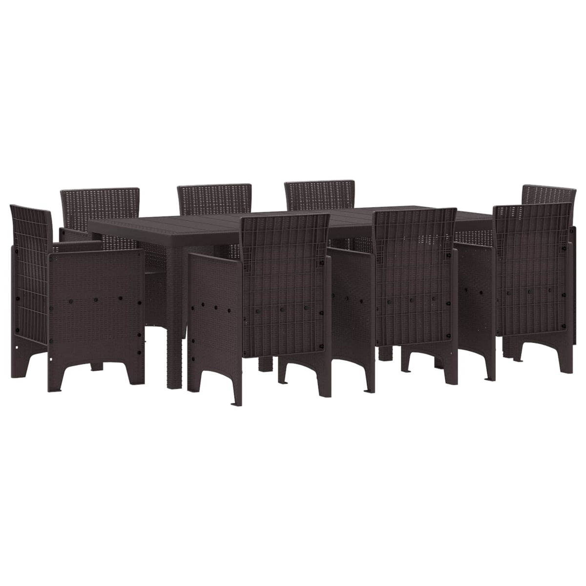 vidaXL Garden Dining Set 9 pcs Polypropylene