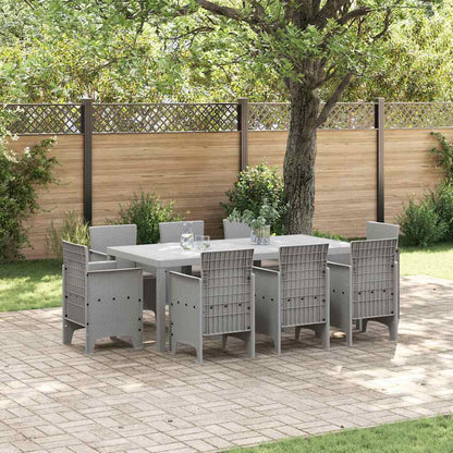 vidaXL Garden Dining Set 9 pcs Polypropylene