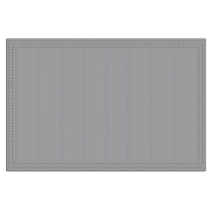 vidaXL Garden Dining Set 5 pcs Light Grey Polt rattan 6