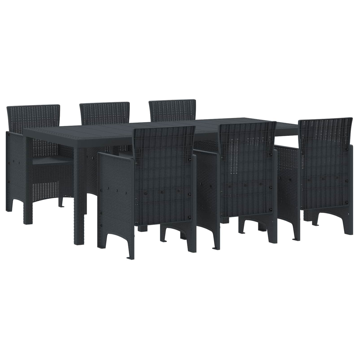vidaXL Garden Dining Set 9 pcs Polypropylene