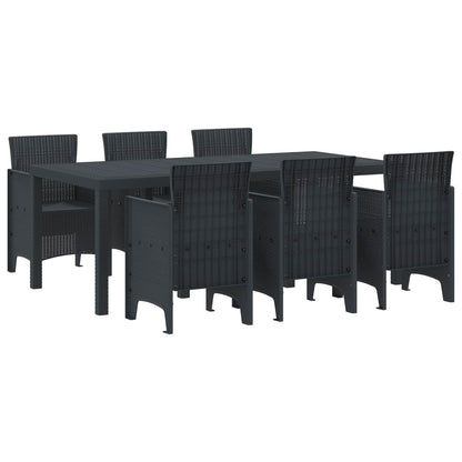 vidaXL Garden Dining Set 9 pcs Polypropylene