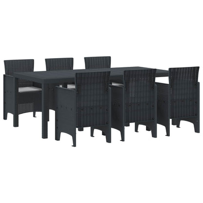 vidaXL Garden Dining Set 9 pcs Polypropylene