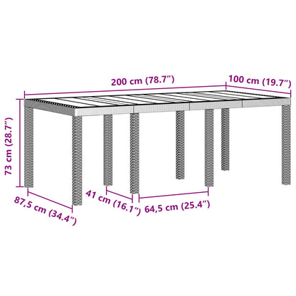 vidaXL Garden Dining Set 7 pcs Brown Polypropylene 3