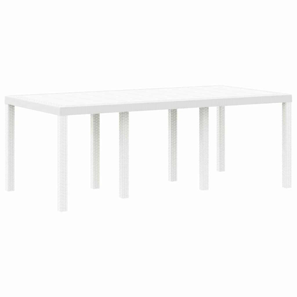 vidaXL Garden Dining Set 7 pcs White Polypropylene 4