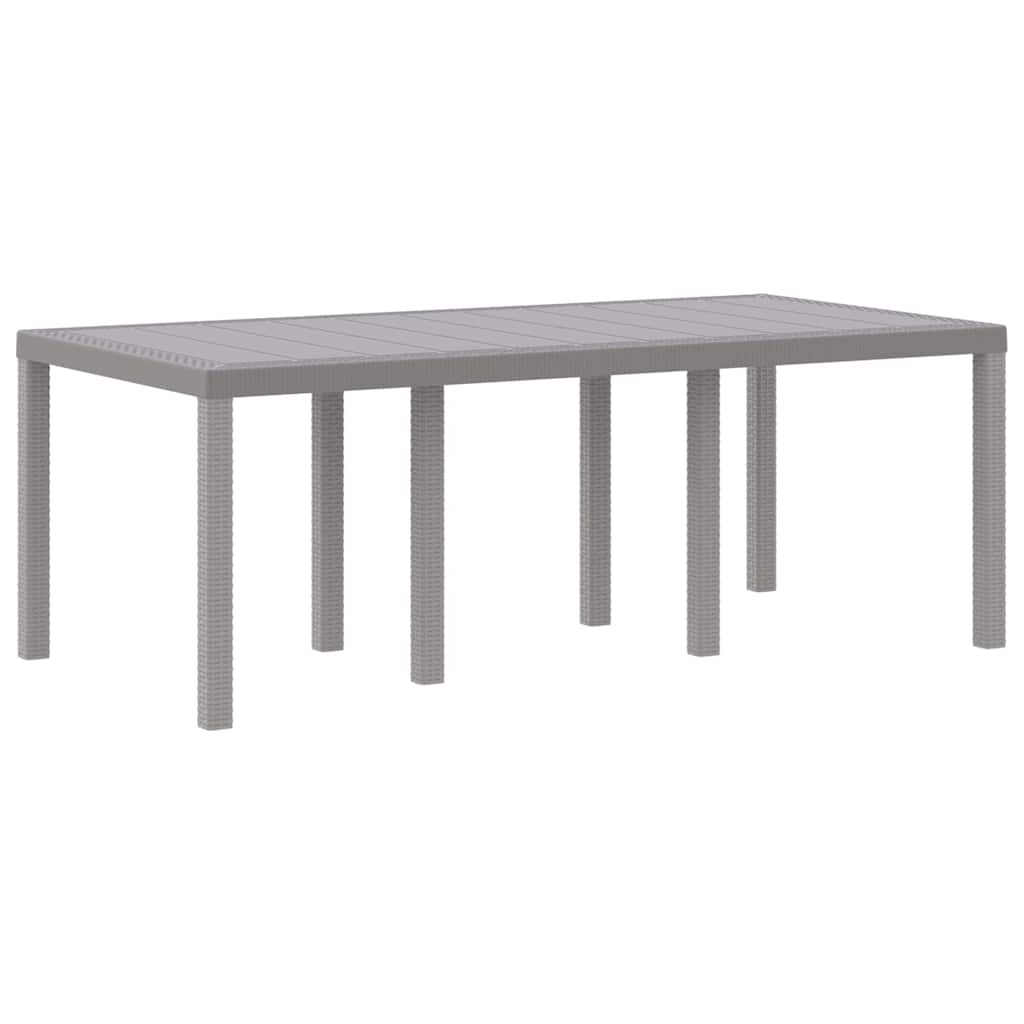 vidaXL Garden Dining Set 7 pcs Light Grey Polypropylene 4