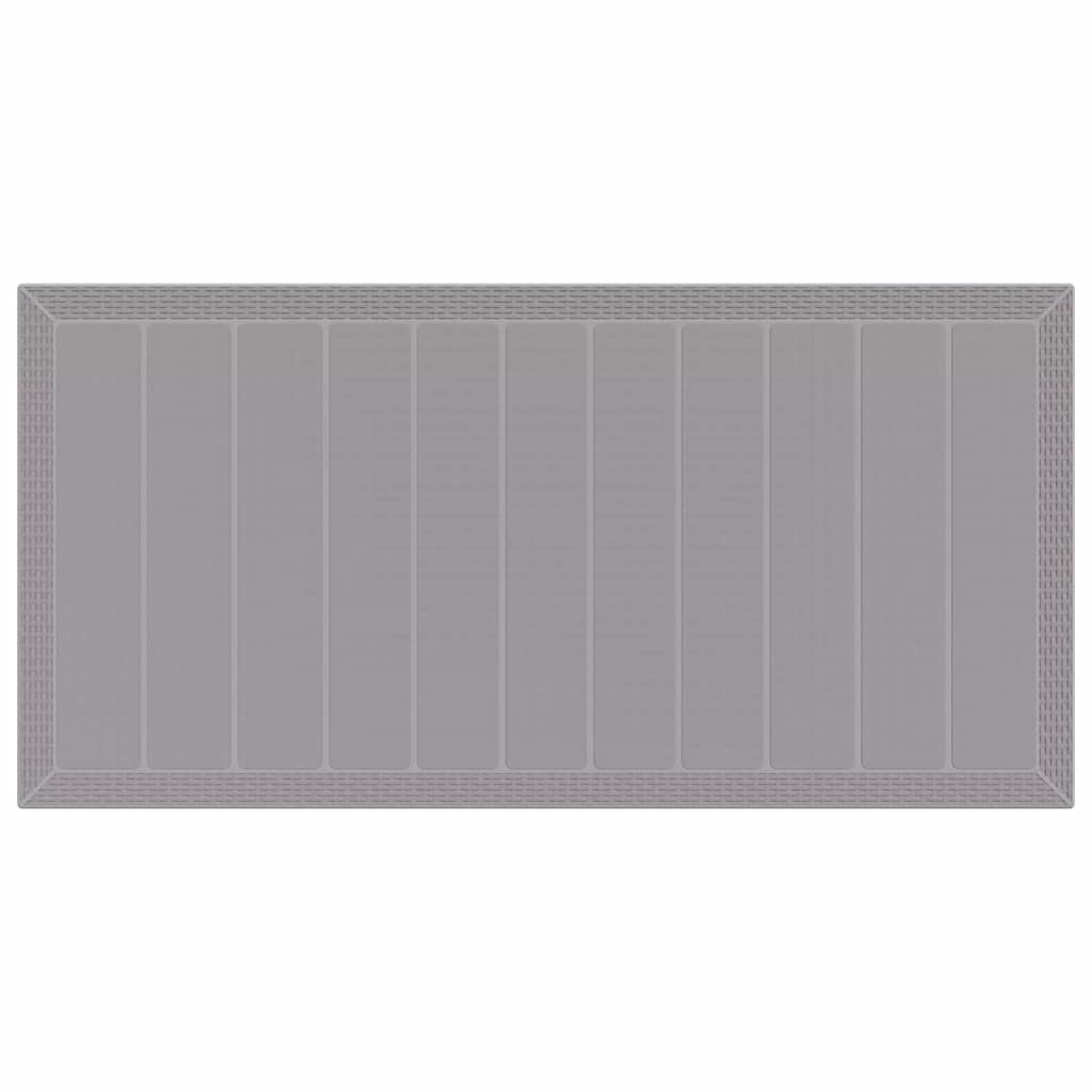 vidaXL Garden Dining Set 7 pcs Light Grey Polypropylene 6