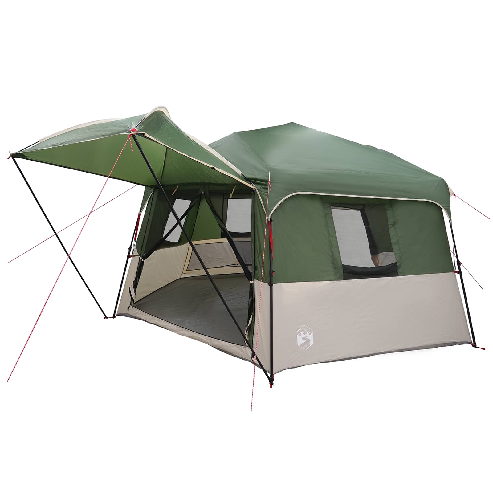 vidaXL Instant Tent with Rainfly 12-Person Quick-Release Green 4