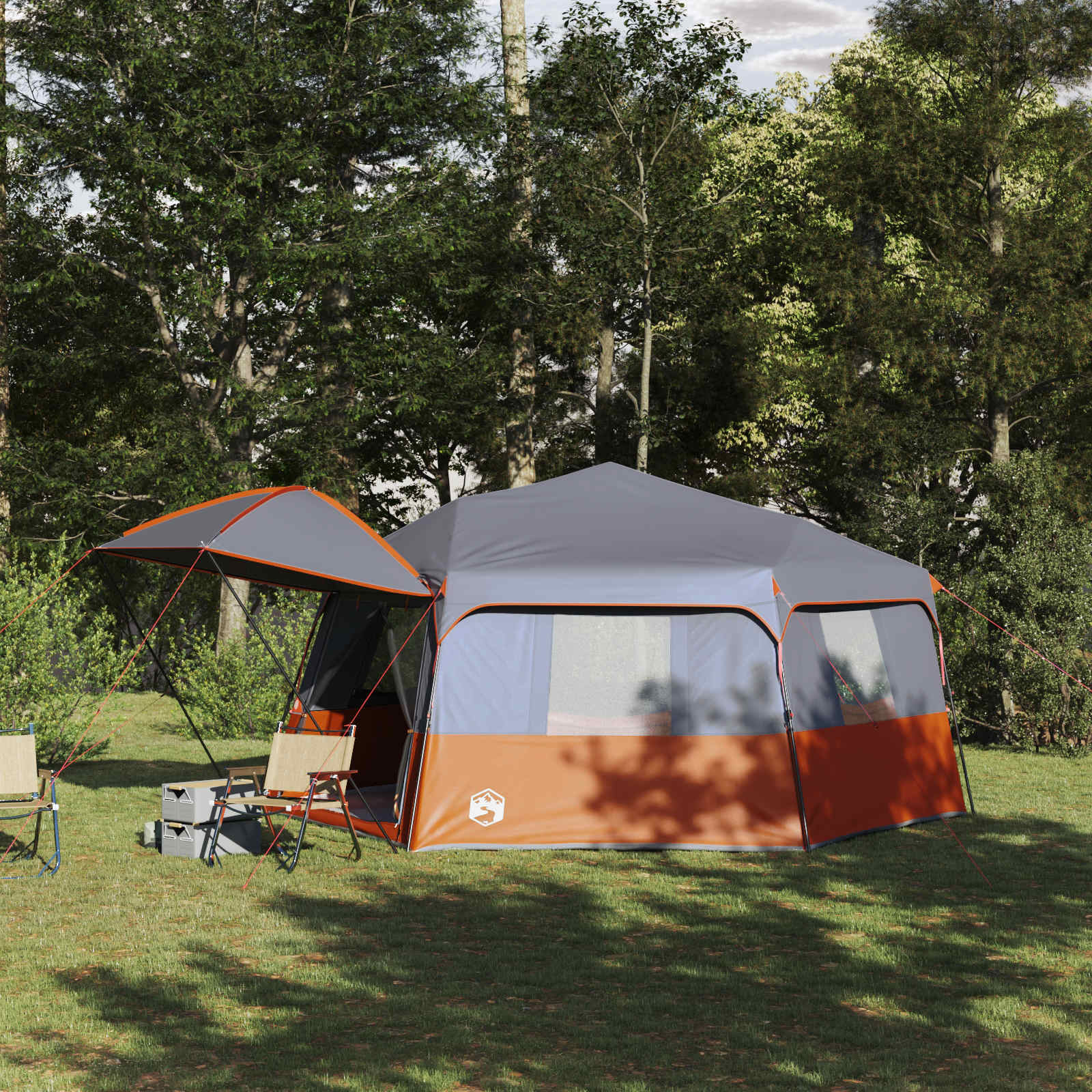 vidaXL Instant Tent with Rainfly 12-Person Quick-Release with Roof 1