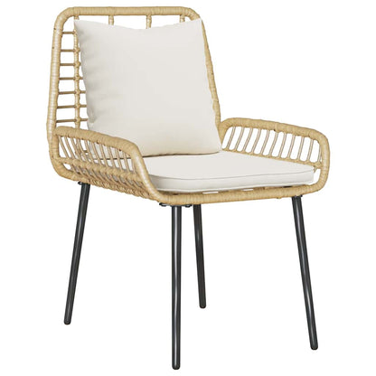 vidaXL Garden Furniture Set 4 pcs Black and Cream Poly Rattan 5