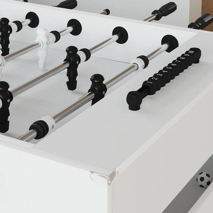 vidaXL Foosball Table White 146.5 x 74 x 85 cm Engineered Wood 3