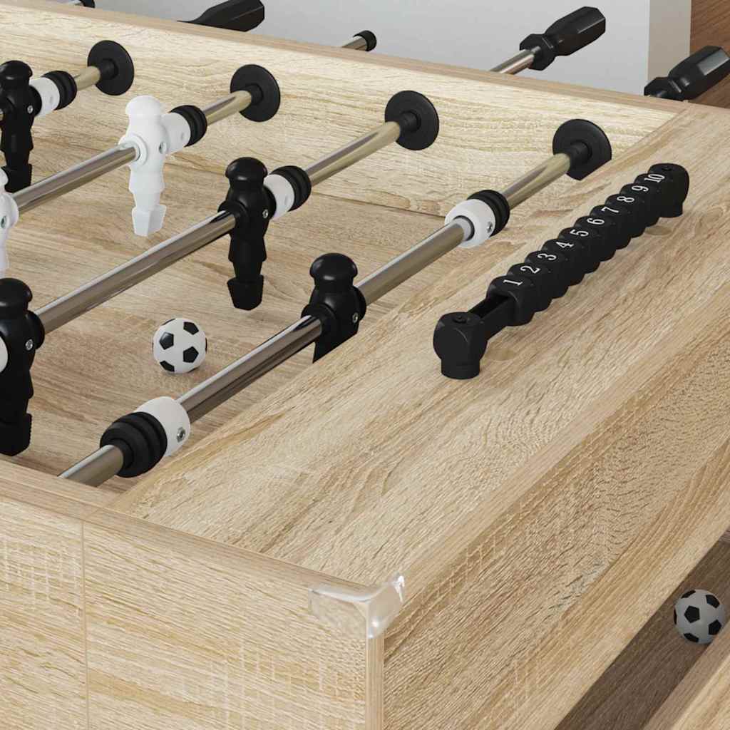 vidaXL Foosball Table Sonoma Oak 146.5 x 74 x 85 cm Engineered Wood 3