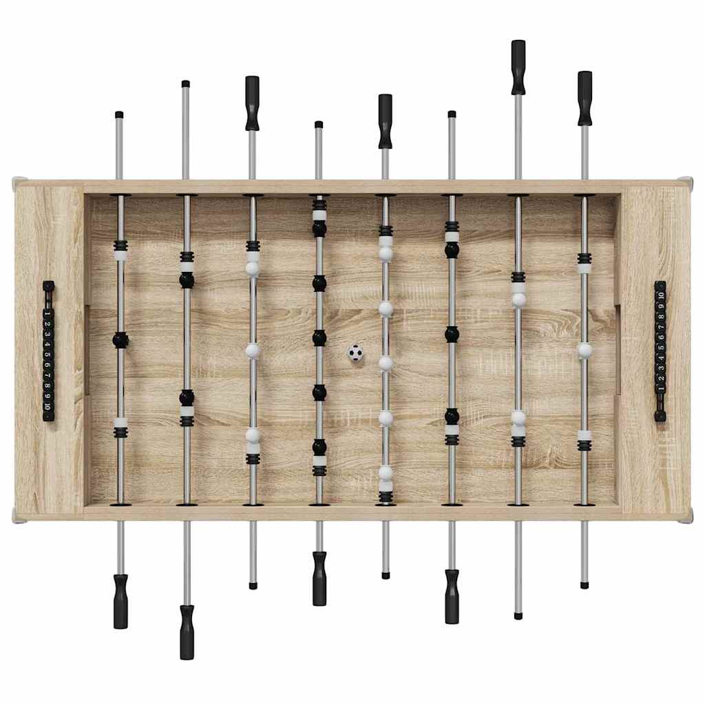 vidaXL Foosball Table Sonoma Oak 146.5 x 74 x 85 cm Engineered Wood 6