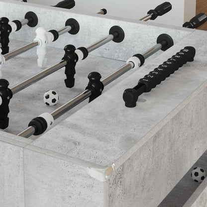 vidaXL Foosball Table Concrete Grey 146.5 x 74 x 85 cm Engineered Wood 3