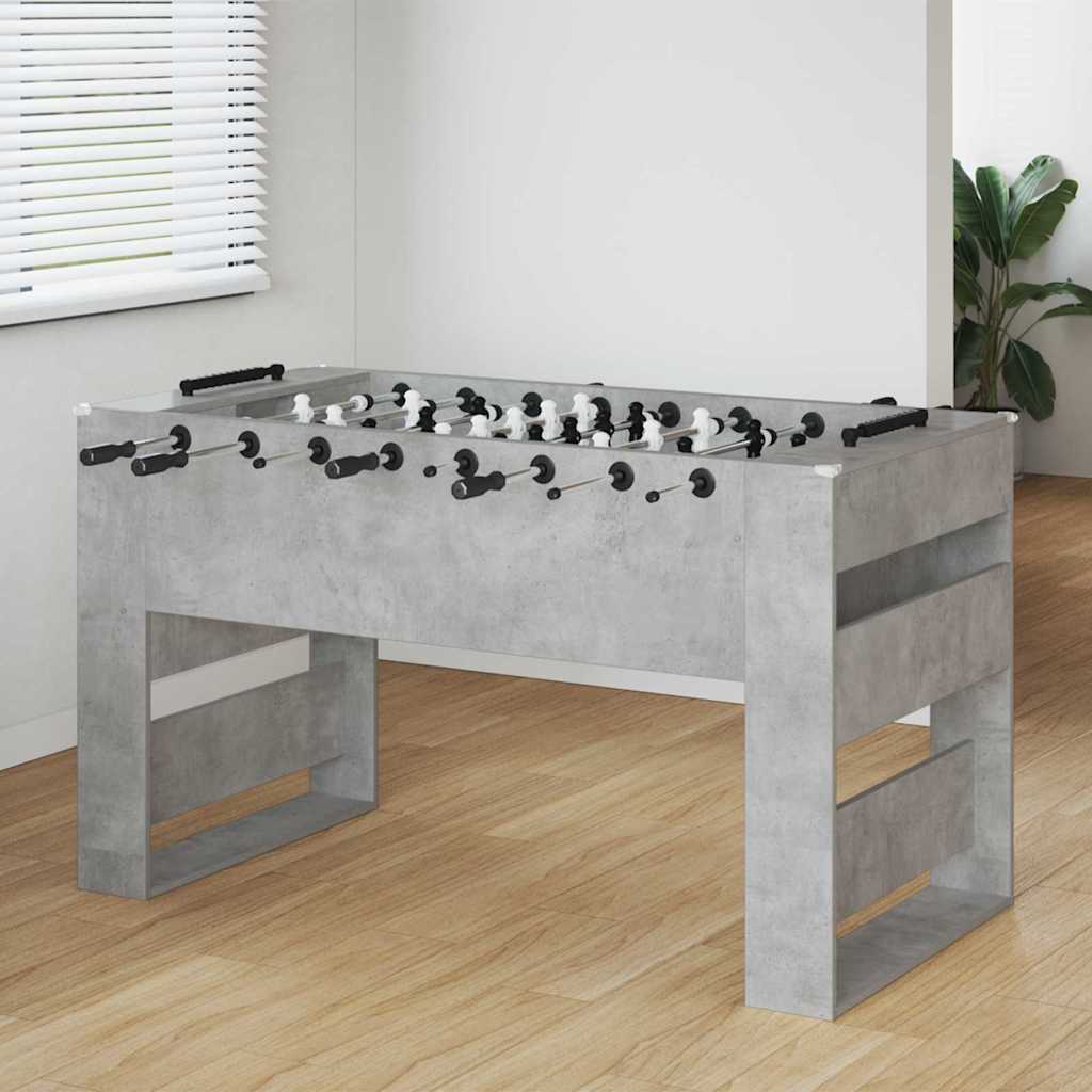 vidaXL Foosball Table Concrete Grey 146.5 x 74 x 85 cm Engineered Wood 1