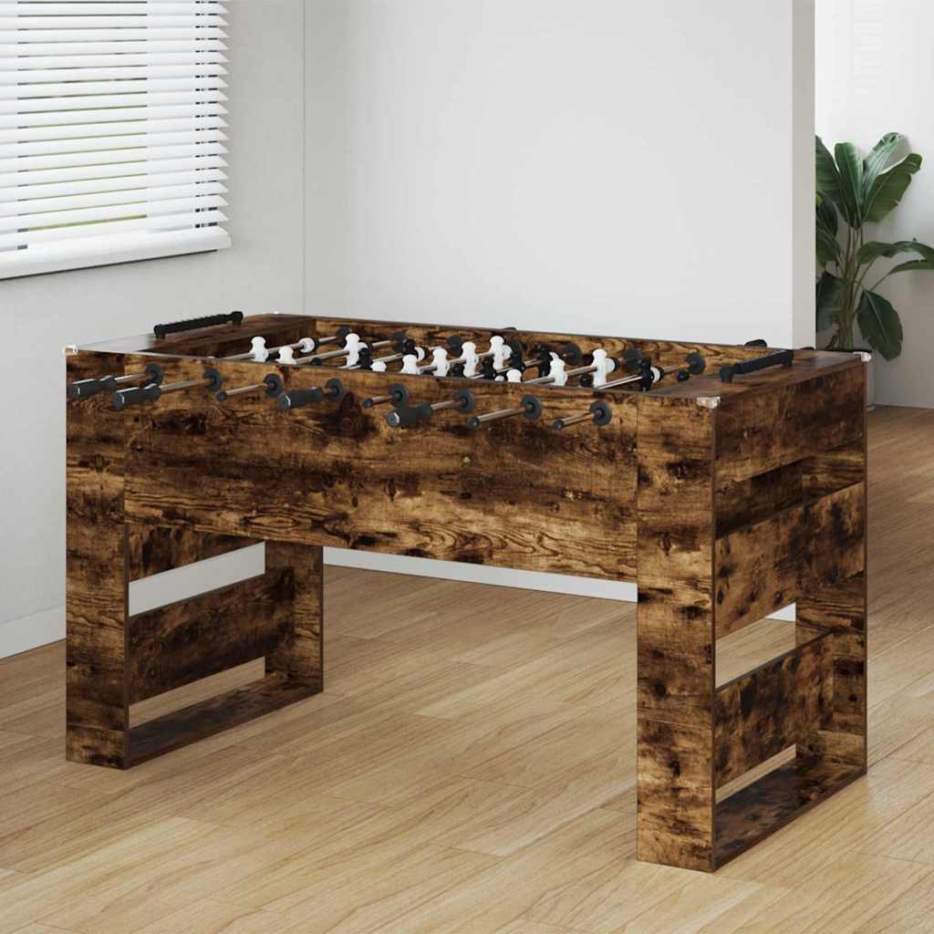 vidaXL Foosball Table Smoked Oak 146.5 x 74 x 85 cm Engineered Wood 1