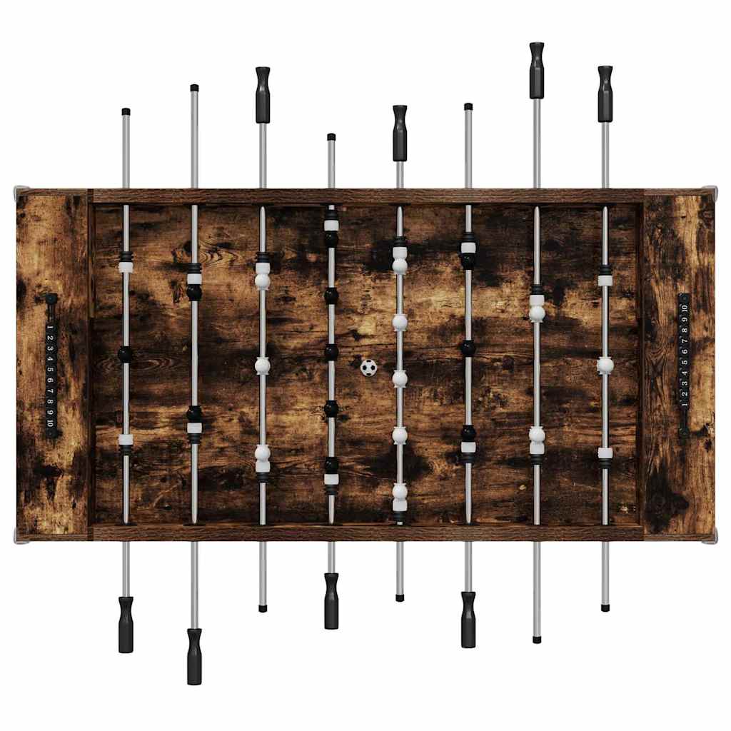 vidaXL Foosball Table Smoked Oak 146.5 x 74 x 85 cm Engineered Wood 6