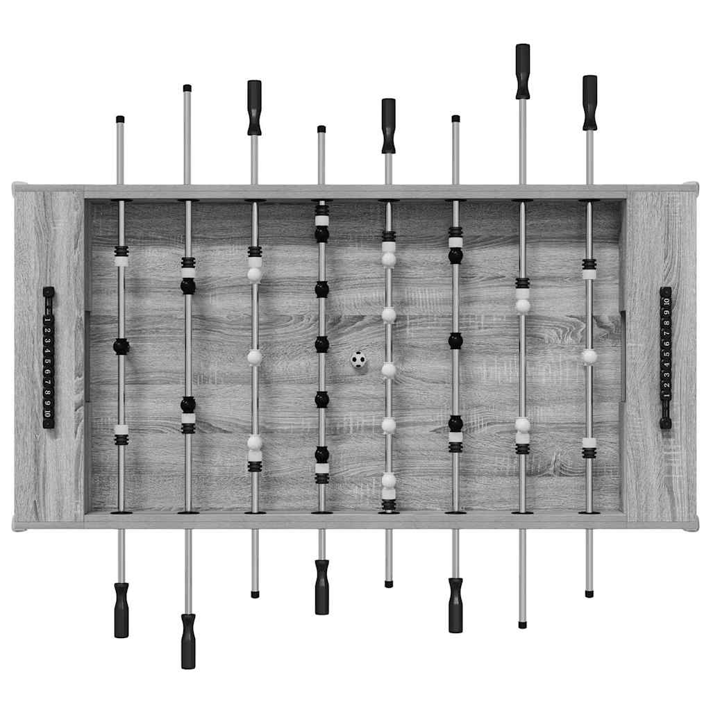 vidaXL Foosball Table Grey Sonoma 146.5 x 74 x 85 cm Engineered Wood 6