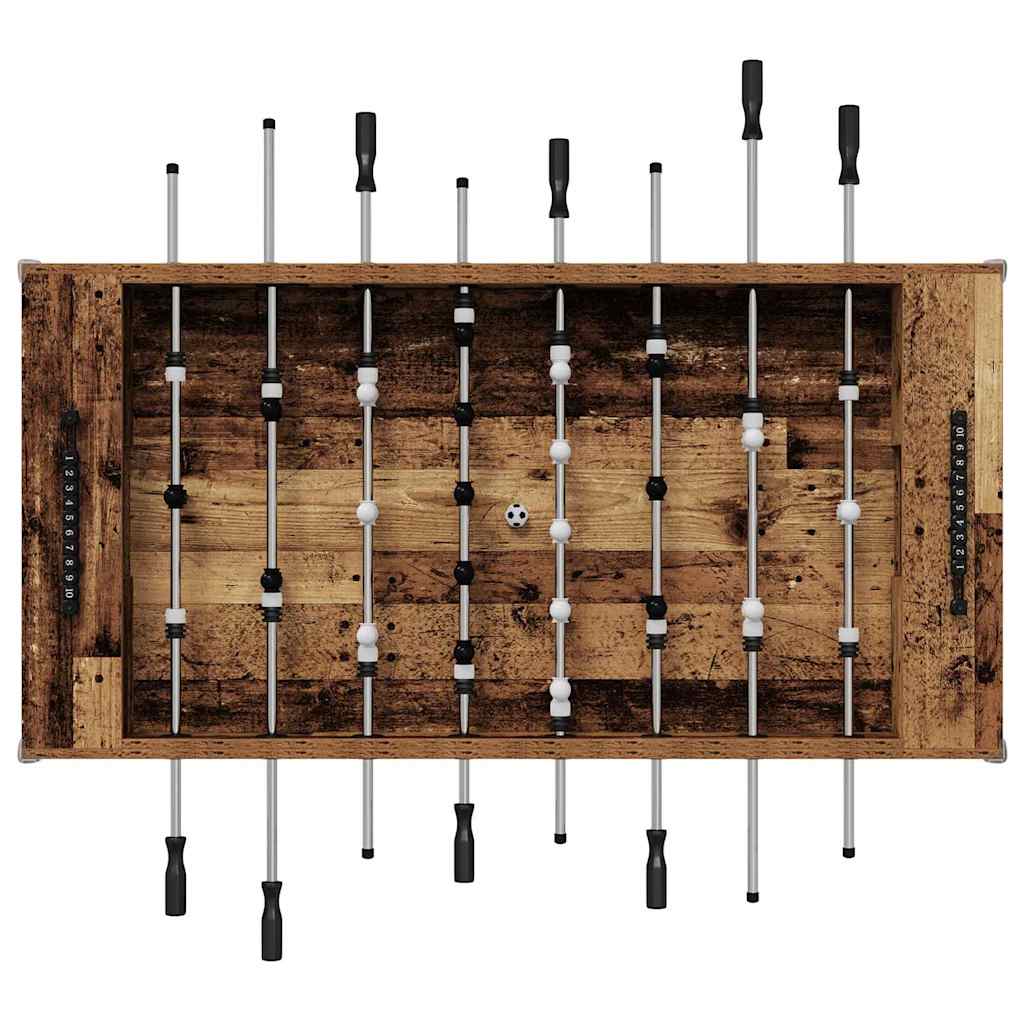vidaXL Foosball Table Old Wood 146.5 x 74 x 85 cm Engineered Wood 6