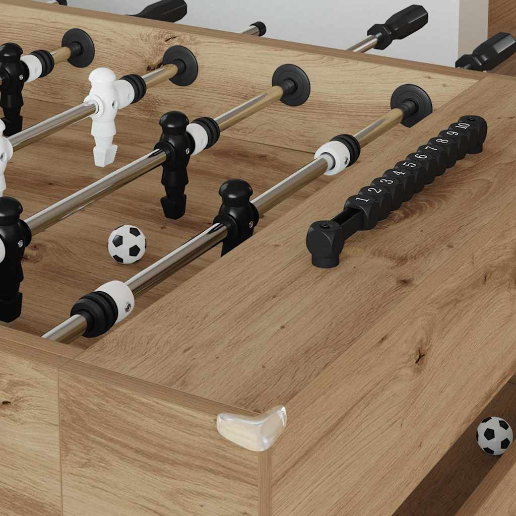 vidaXL Foosball Table Artisan Oak 146.5 x 74 x 85 cm Engineered Wood 3