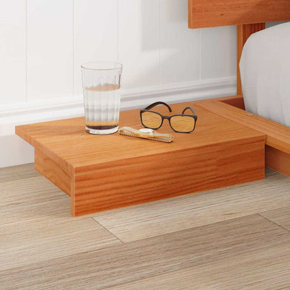 Bed Frame Brown Wood Length 200 cm Wax Brown 200 cm