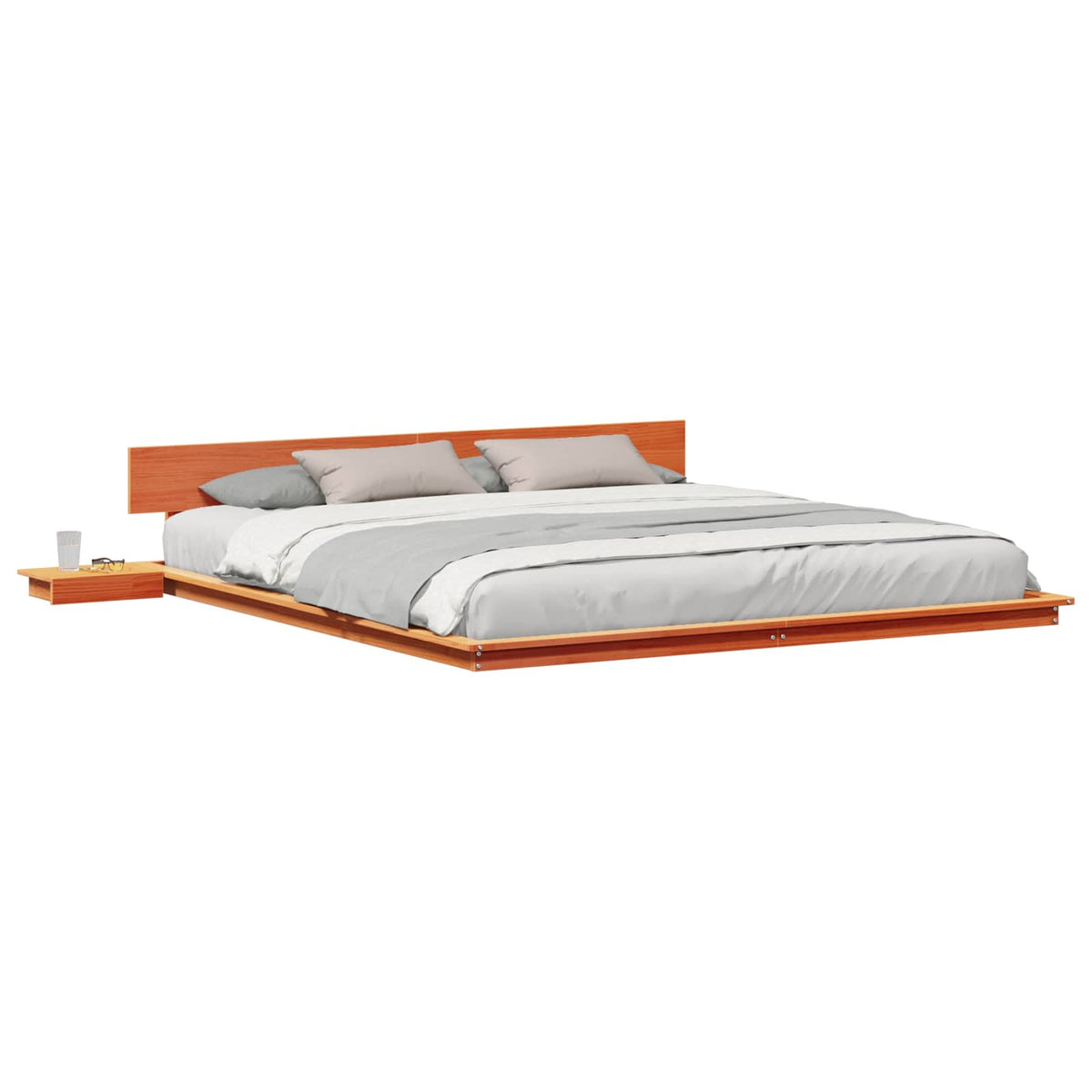 vidaXL Bed Frame Brown 200 x 200 cm Wood 2