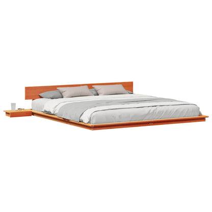vidaXL Bed Frame Brown 200 x 200 cm Wood 2
