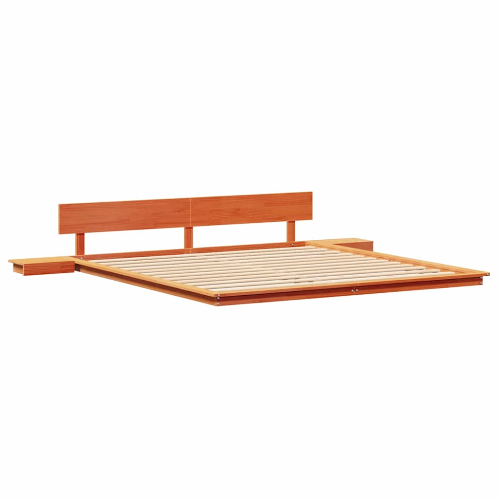 vidaXL Bed Frame Brown 200 x 200 cm Wood 4