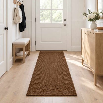 Area Rug Jute Grey Width 60 cm 200 cm