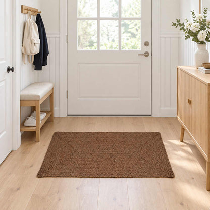 Area Rug Jute Grey Width 80 cm 150 cm