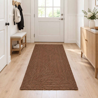 Area Rug Jute Grey Width 80 cm 250 cm