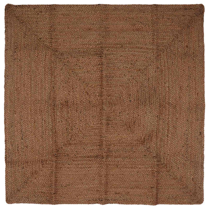 Area Rug Jute Grey Width 120 cm 120 cm