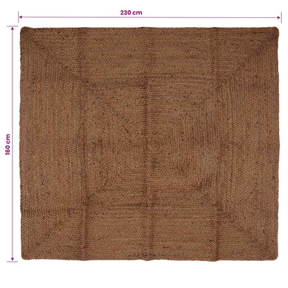 Area Rug Jute Grey Width 160 cm 230 cm