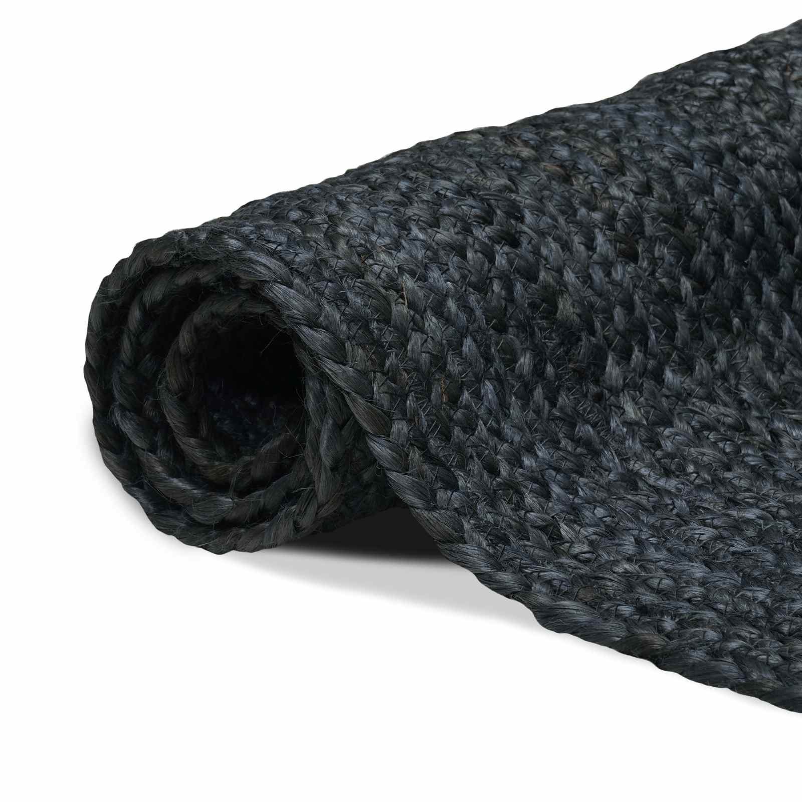 vidaXL Area Rug Dark Grey 240 x 340 cm Jute 2