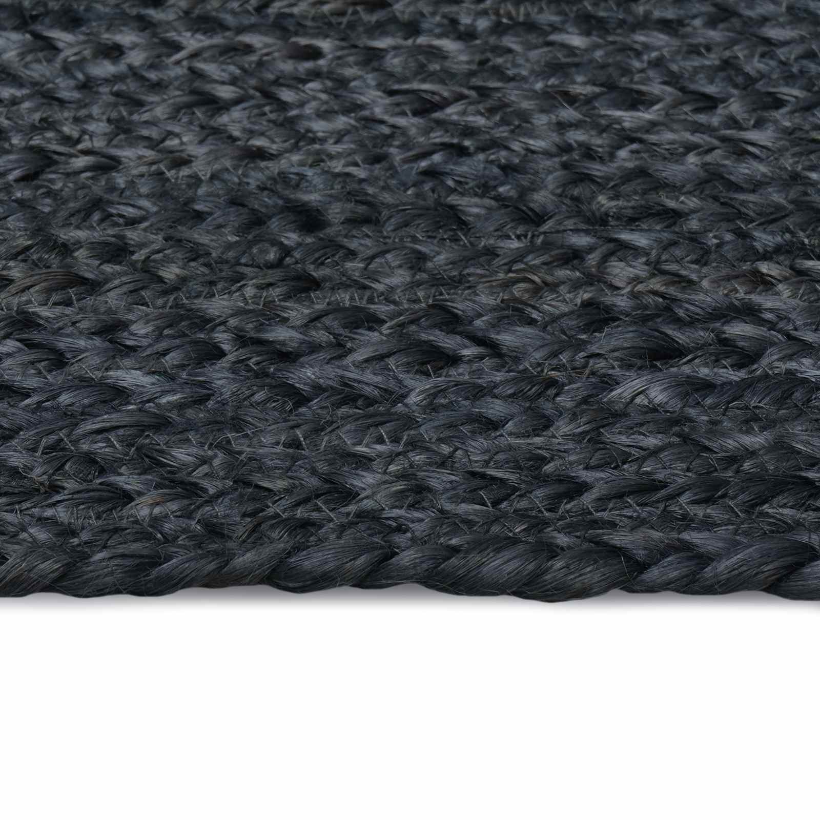 vidaXL Area Rug Dark Grey 240 x 340 cm Jute 3