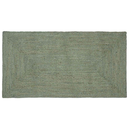 vidaXL Area Rug Jute Olive Green