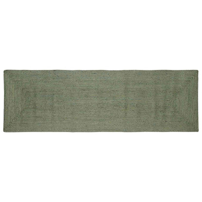vidaXL Area Rug Jute Olive Green
