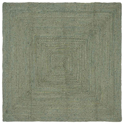 vidaXL Area Rug Jute Olive Green
