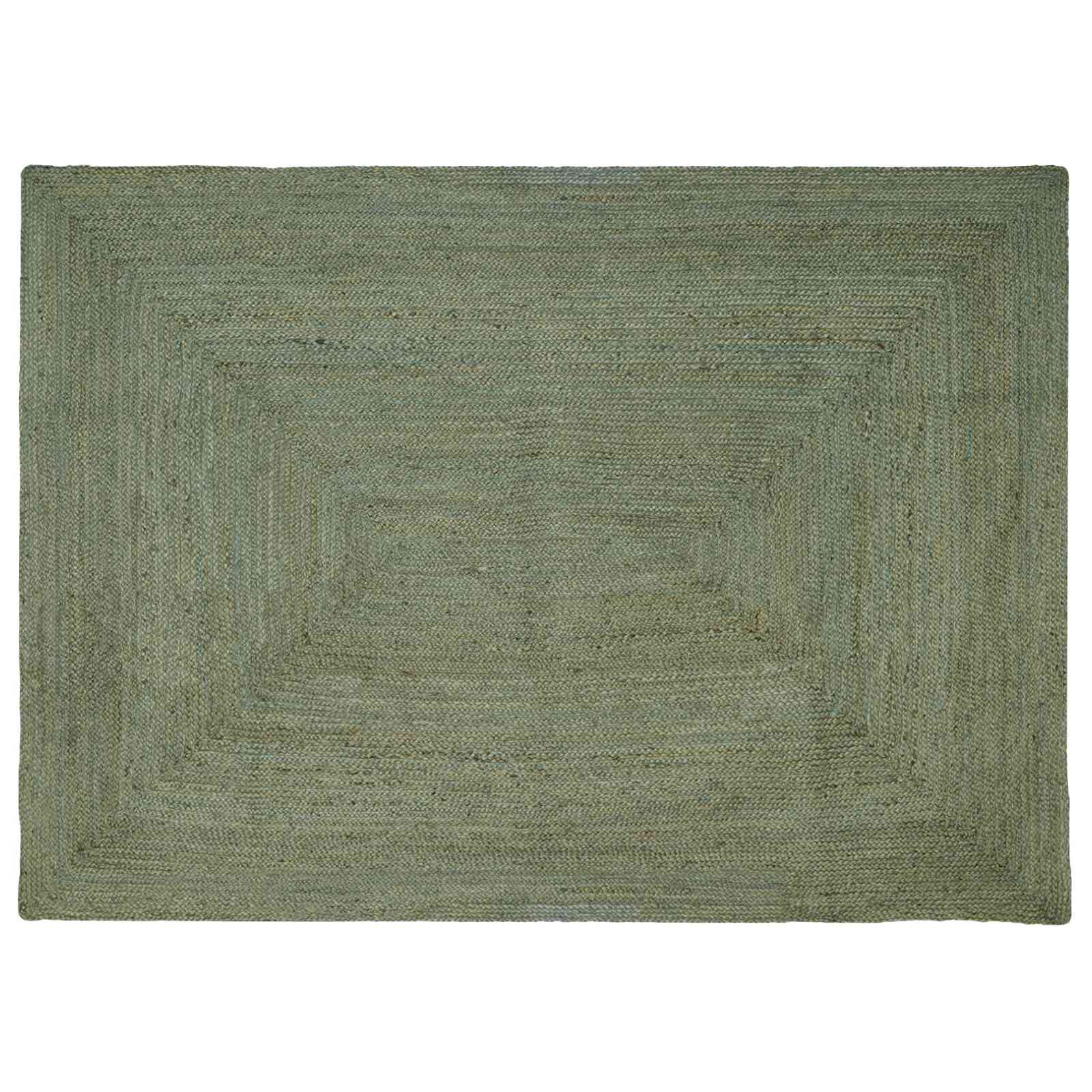 vidaXL Area Rug Olive Green 240 x 340 cm Jute 1